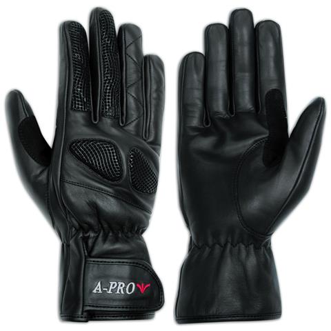 Guanto Moto Pelle Custom Naked Scooter Turismo Inserto Antiscivolo Nero M - Foto 1
