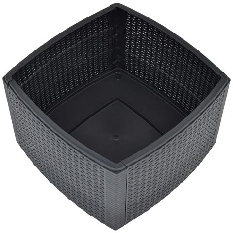 Tavolino Antracite 54x54x36,5 Cm In Plastica - Foto 2