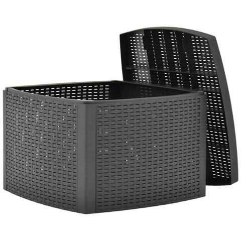 Tavolino Antracite 54x54x36,5 Cm In Plastica - Foto 6