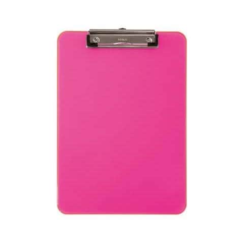 Portablocchi Con Clip Neon Fucsia Trasparente 31,8x22,6 Cm 2340621 - Foto 1