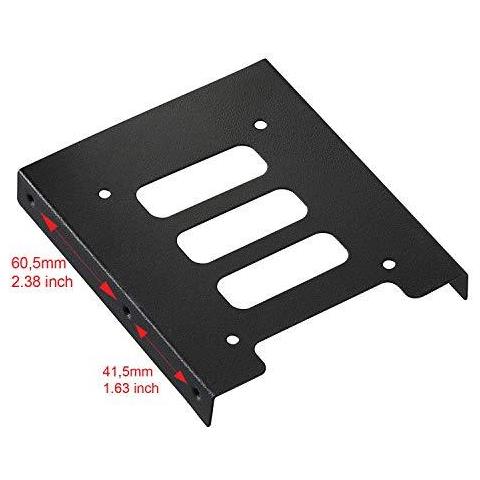 Black Metal Interno Kit Di Montaggio Per 25 Pollici Ssd Drives Per Portatili Da 35 Pollici Unit Disco Rigido - Staffa Per Hard Disk - High Performance Di Ricambio Di Montaggio Per Disco Rigido - Foto 2