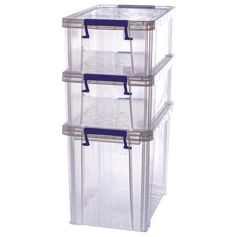 Aufbewahrungsbox Prostore Bonus Set 4, 3er Set Transparent Klar, Aus Stofestem, Recycelbarem Pp, Mit - 1 Stck (7731501) - Foto 1