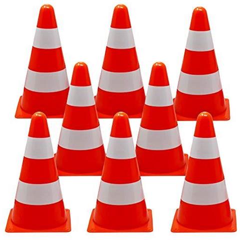 12 Unit Di Addestramento Traffico Coni 9inch - Piloni Orange White - Ideale Per I Bambini Sport Addestramento Di Agilit Calcio Calcio Percorso Ad Ostacoli Giochi Cane E Formazione Del Cavallo. - Foto 1