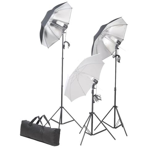 Kit Studio Fotografico con Luci Ombrelli Fondale e Riflettore - Foto 2