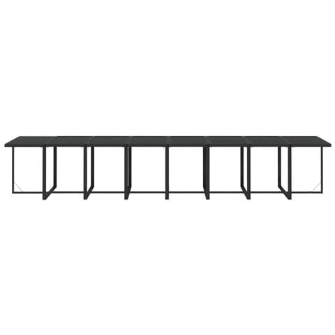Set Da Pranzo Da Giardino 21 Pz Con Cuscini In Polyrattan Nero - Foto 9