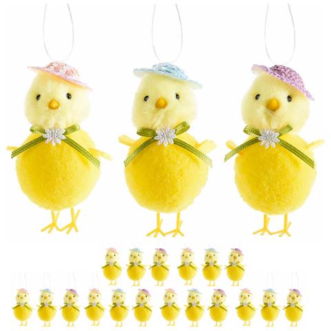 Pulcini Pasquali Da Appendere Decorazione Per Casa E Negozi Idea Regalo Bambini Set 18 Pezzi - Foto 1