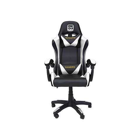 90563W sedia per videogioco Sedia da gaming per PC Seduta imbottita Nero, Bianco - Foto 1