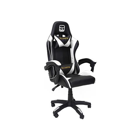 90563W sedia per videogioco Sedia da gaming per PC Seduta imbottita Nero, Bianco - Foto 6