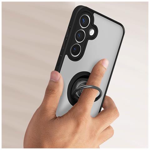 Cover Per Samsung Galaxy S24 Plus Anello Metallico Supporto Ringrip - Foto 2