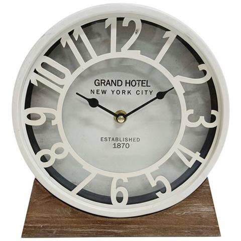 Orologio Da Tavolo Bianco Legno Mdf (20 X 20 X 6 Cm) (ø 20 Cm) - Foto 3