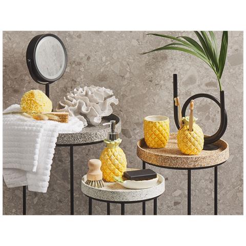 Set Da 4 Accessori Per Il Bagno Maicao Ceramica Giallo - Foto 1