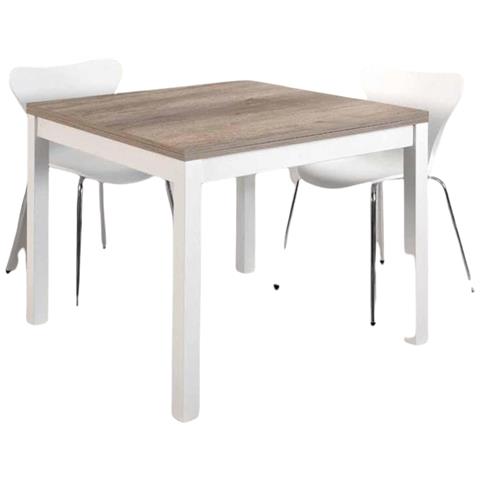 Tavolo Rovere Laminato Allungabile A Libro 90x90 H. 78 - Foto 1