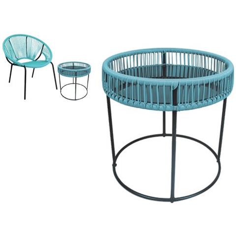 Tavolo Bistrot Arpa Dark Da Esterno Giardino Tondo Con Filo Intrecciato - Foto 1