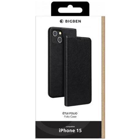 Custodia Protettiva Folio Per Iphone 15, Nero - Foto 2