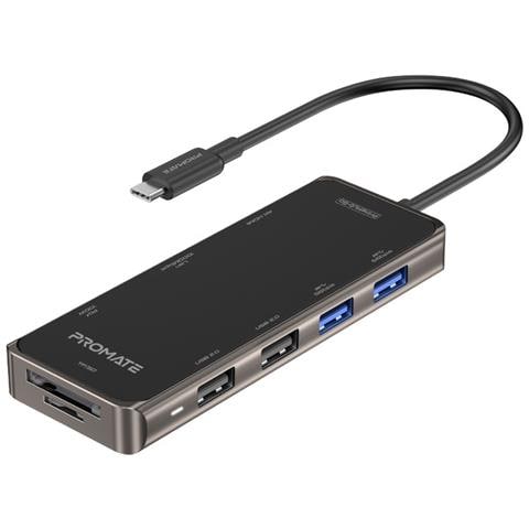 Hub Usb Primehub-go Usb-c 100w Pd Hdmi 4k@ 30hz, 1080p Ethernet, Aux, Sd /tf, 4x Usb-a 3.0/2.0 - Foto 1