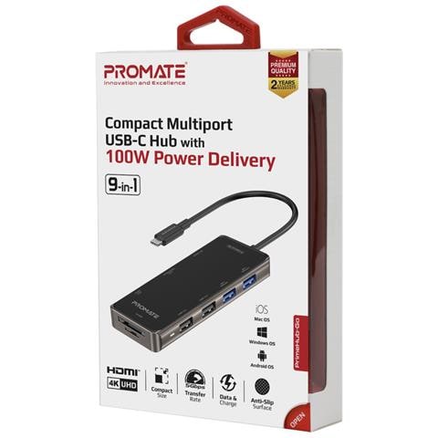 Hub Usb Primehub-go Usb-c 100w Pd Hdmi 4k@ 30hz, 1080p Ethernet, Aux, Sd /tf, 4x Usb-a 3.0/2.0 - Foto 7