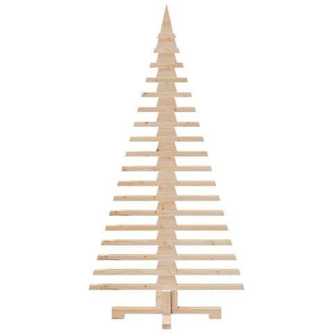Albero Di Natale Decorativo In Legno 150 Cm Legno Massello Pino - Foto 3