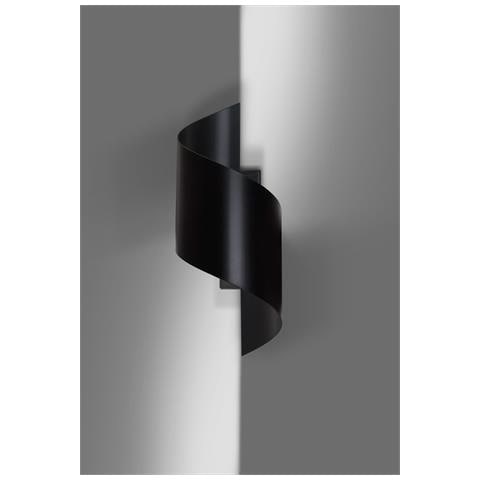 Applique Moderna 1 Luce Spiner A Fascia In Acciaio Nero - Foto 1
