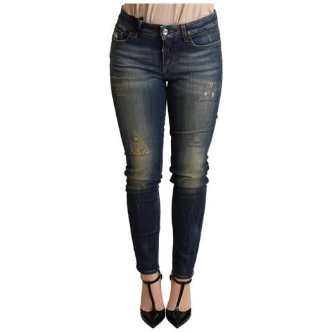 Jeans Skinny In Cotone Elasticizzato Blu Scuro - It38-xs - Foto 1