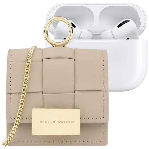 Borsa Mini Per Airpods Any Generation Con Design A Treccia E Tracolla Regolabile, Marrone Chiaro - Foto 1
