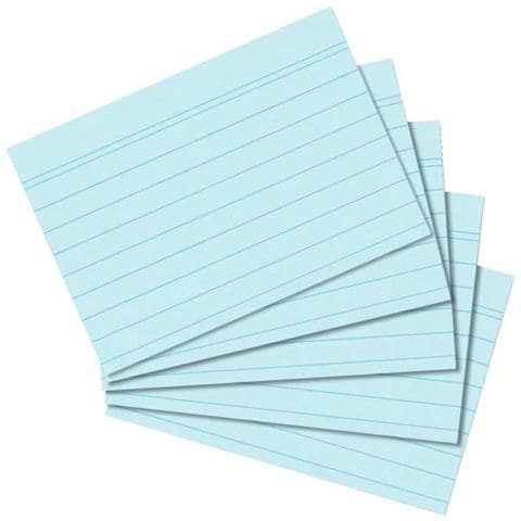 Karteikarten, Din A8, Liniert, Blau Aus Papier, 170 G-qm, Holzfrei, Linienfarbe: Blau, Doppelte (10836310) - Foto 1