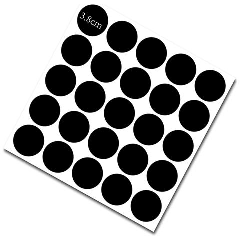 Etichette Adesive Per Lavagna, 25 Pezzi /foglio, 38 Mm, 210x210 Mm, Rotonde, 5 Fogli - Foto 2