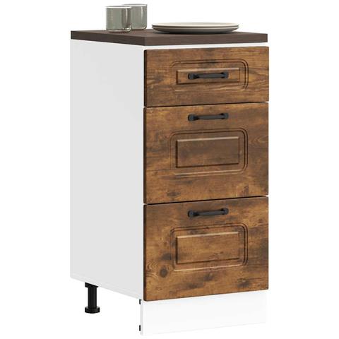 Base Da Cucina Kalmar Rovere Fumo In Legno Multistrato - Foto 1