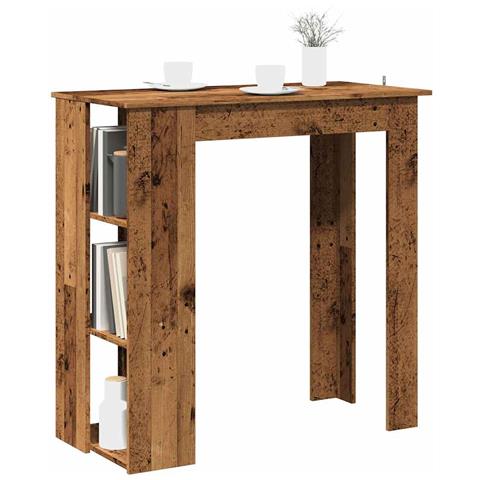 Tavolo Bar Con Ripiano Antico 102x50x103,5 Cm Truciolato - Foto 1