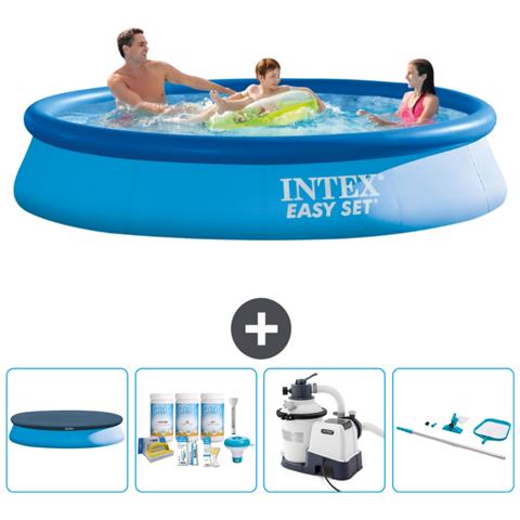 Piscina Fuori Terra - In Giro - 366x366x76 Cm - Blu - Include Accessori Coordinati Cb65 - Foto 1