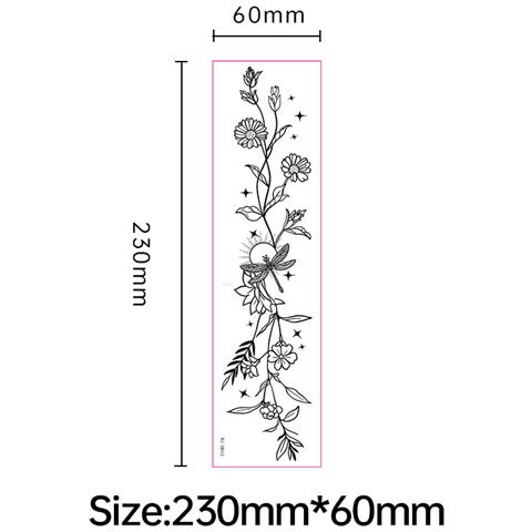 Tatuaggi Temporanei Di Fiori Di Campo - Set Da 10 Fogli - Foto 2