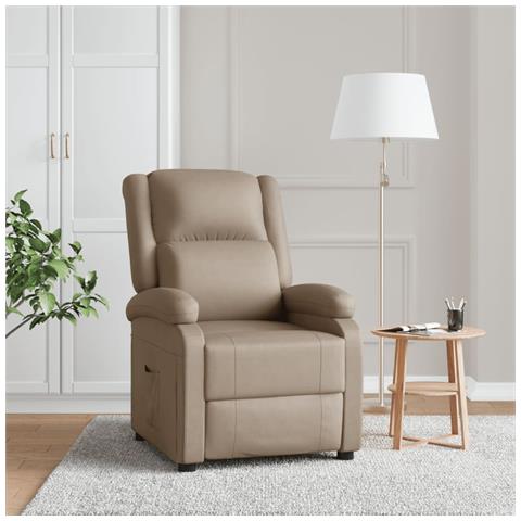 Poltrona Reclinabile Cappuccino in Similpelle - Foto 2