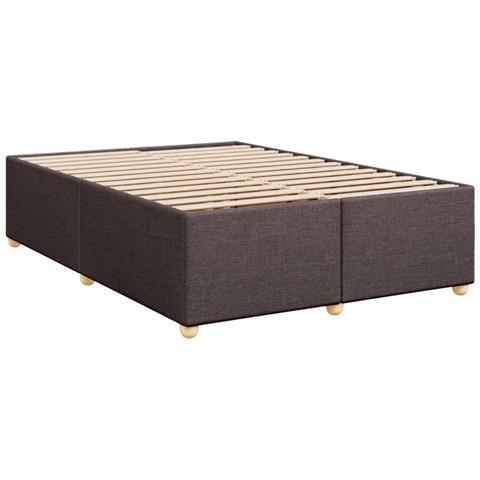 Giroletto a Molle con Materasso Marrone Scuro 140x200cm Tessuto - Foto 9