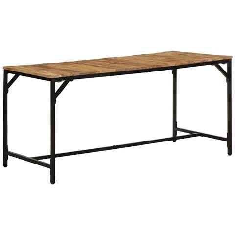 Tavolo da Pranzo 160x80x75 cm in Legno Massello di Mango Grezzo - Foto 1