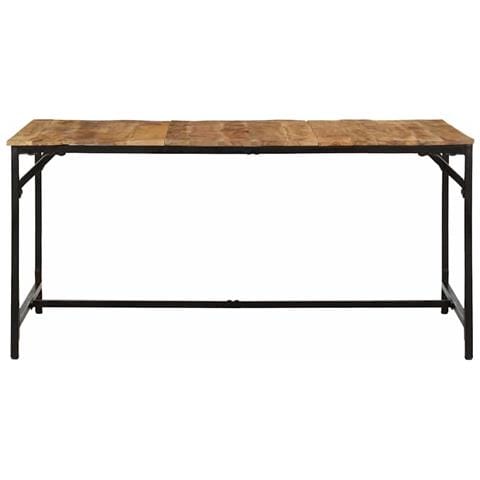 Tavolo da Pranzo 160x80x75 cm in Legno Massello di Mango Grezzo - Foto 2