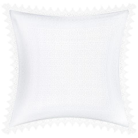 Set Di 2 Copricuscini 45x45 Cm Con Bordo In Pizzo A Fiori - Foto 1