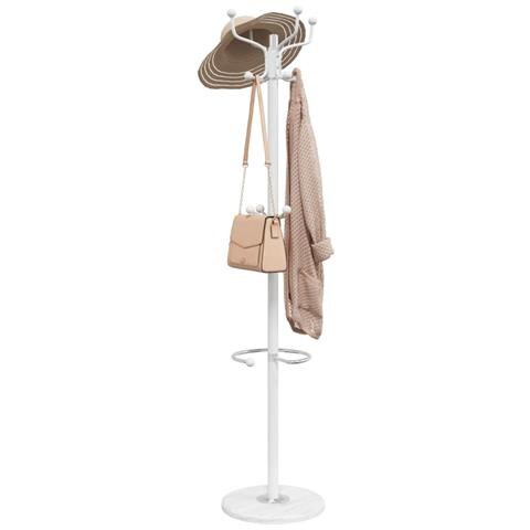 Appendiabiti con Portaombrelli Bianco 180 cm Ferro Verniciato - Foto 2