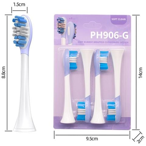 Testine Di Ricambio Per Spazzolino Elettrico Sonico - Confezione Da 8, Compatibili Con Philips Sonicare Hx369 Series Purple - Foto 2