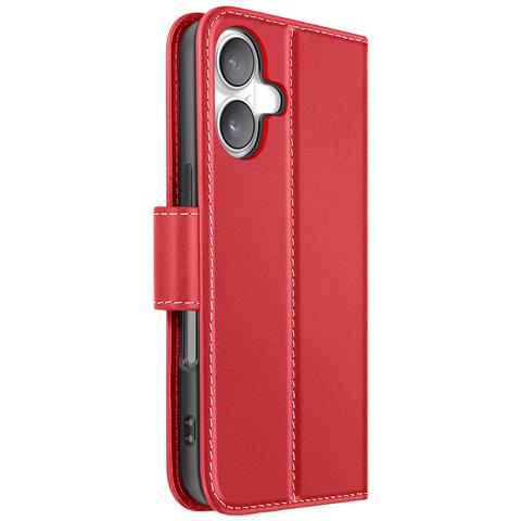 Custodia A Portafoglio Per Iphone 16 In Pelle Premium Con Funzione Stand - Foto 1