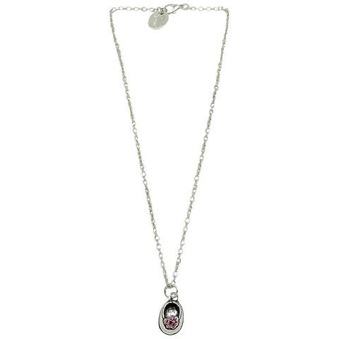 Collana ""manoletina"" In Argento Placcato Rosa - Foto 1