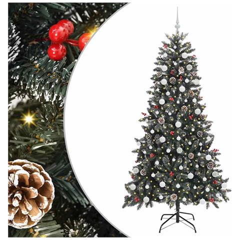 Albero di Natale artificiale con 300 LED Verde 210 cm - Foto 1