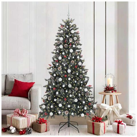 Albero di Natale artificiale con 300 LED Verde 210 cm - Foto 2