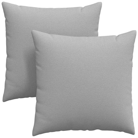 Cuscini da Divano 2 pcs Grigio 80 x 80 cm Tessuto - Foto 1