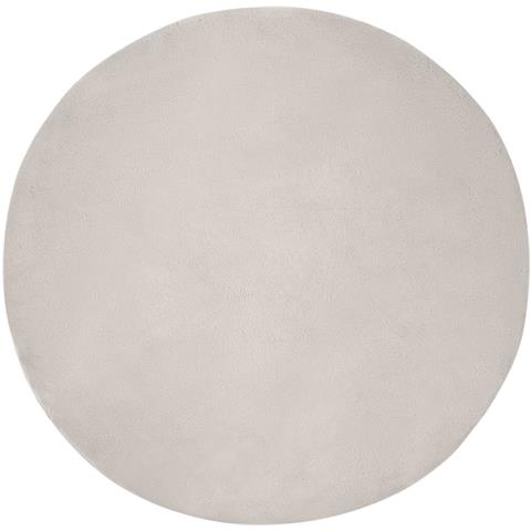 Tappeto in Pelliccia Sintetica di Coniglio Olite Beige Ø 200 cm - Foto 1