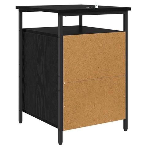 Armadio da Notte 2 pcs Rovere nero 40 x 42 x 60cm - Foto 9