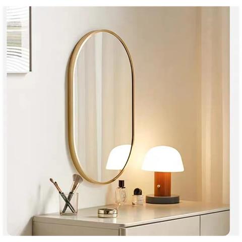 Specchio ovale 100x50cm con cornice dorata per arredamento in stile loft - Foto 7