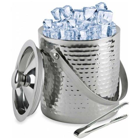 Secchiello per ghiaccio in acciaio inossidabile KH-1503 con coperchio e maniglia - Foto 2