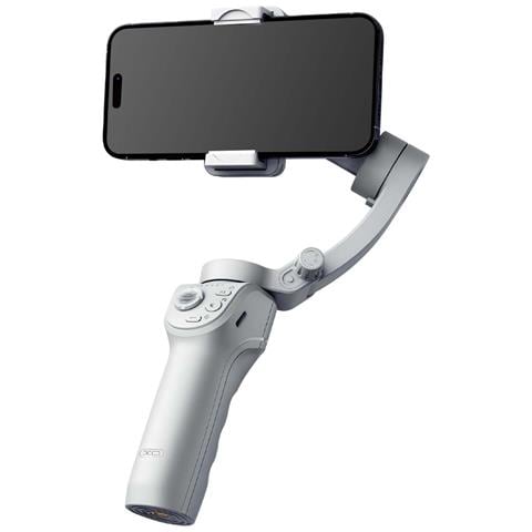 Bastone Per Selfie Stabilizzato Con Rilevamento Del Viso Per Smartphone E Treppiede, Grigio Chiaro - Foto 4