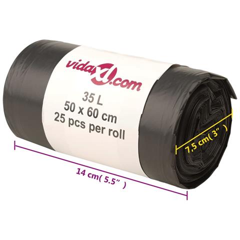 Sacchetti per Cestini 250 pz Neri 35 L - Foto 6