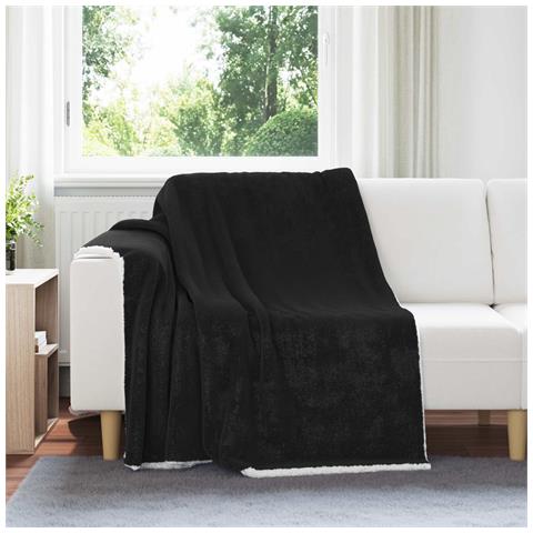 Coperta Nero 150 x 200 cm Panno - Foto 2