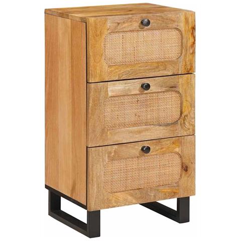 Credenza Marrone 40 x 33 x 75 cm Legno di mango massello - Foto 1